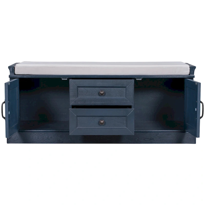 Banc à chaussures avec coussin amovible pour salon