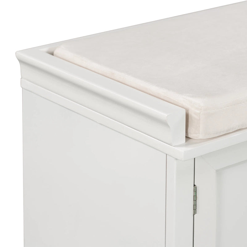 Banc à chaussures avec coussin amovible pour salon