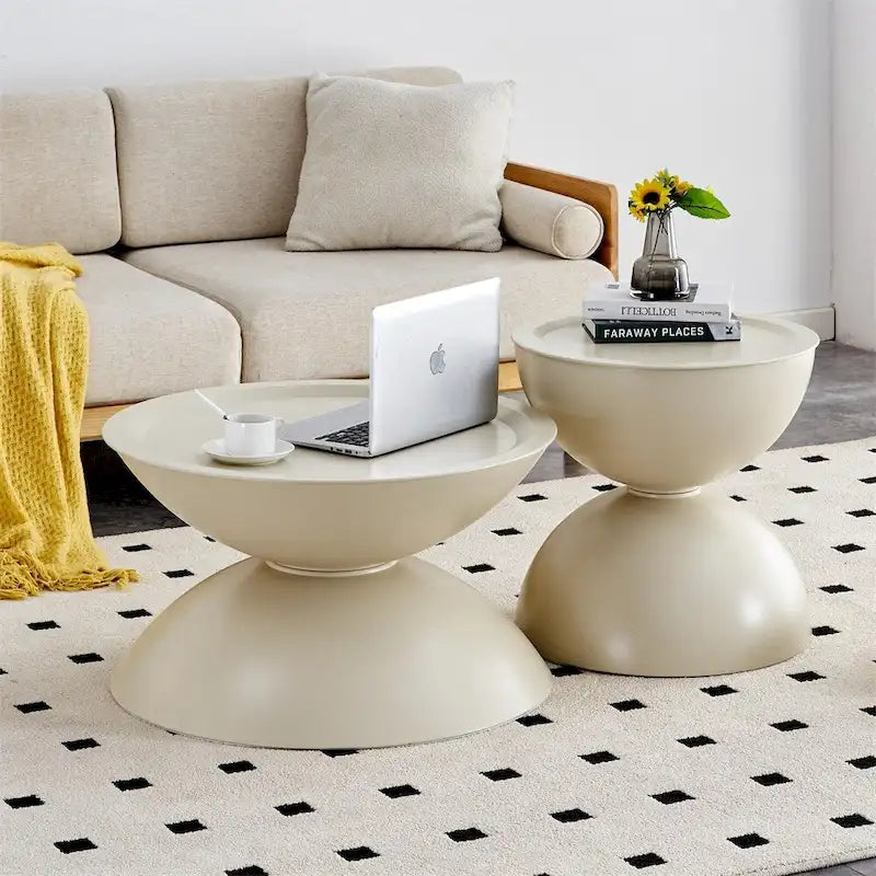 Table basse de rangement ronde