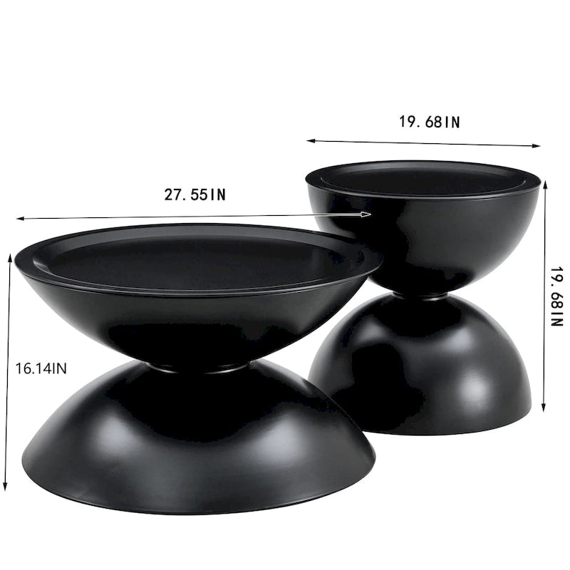 Table basse de rangement ronde