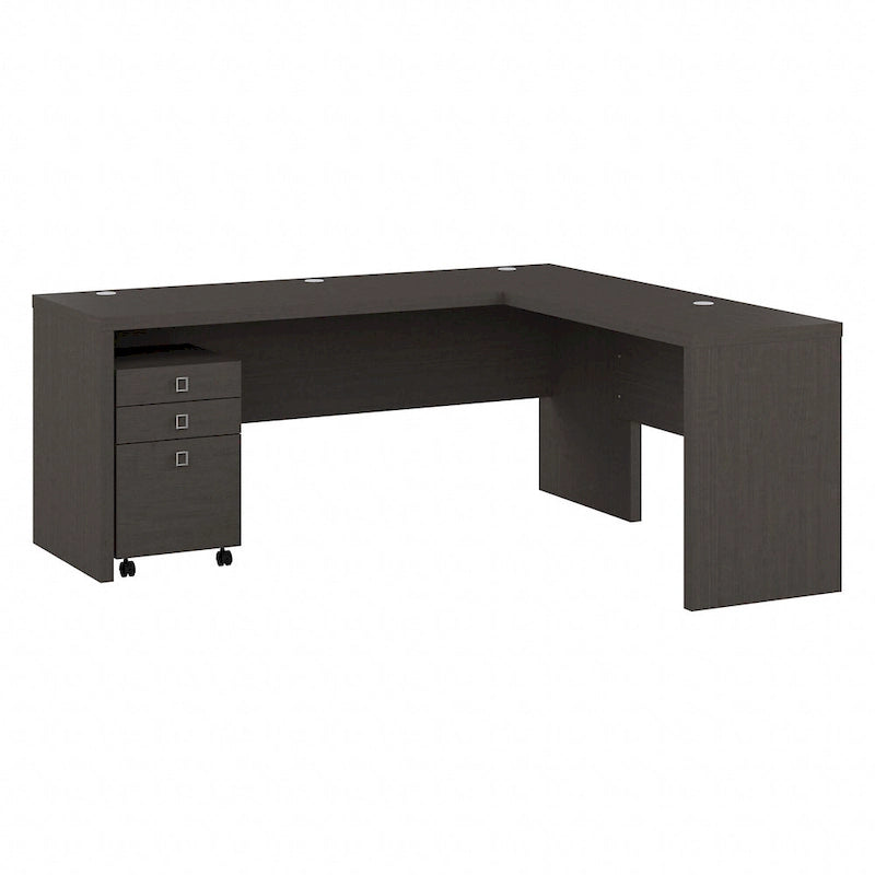 Bureau d'ordinateur en L avec tiroirs