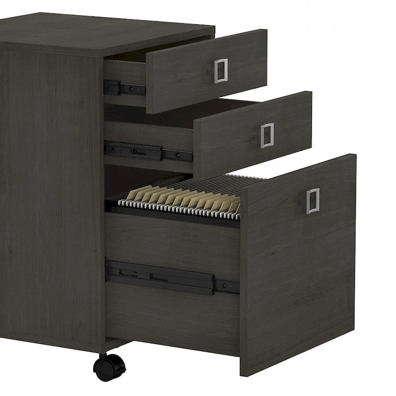 Bureau d'ordinateur en L avec tiroirs