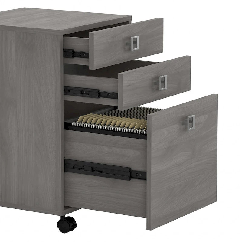 Bureau d'ordinateur en L avec tiroirs