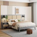 Lit plateforme en bois massif Queen size