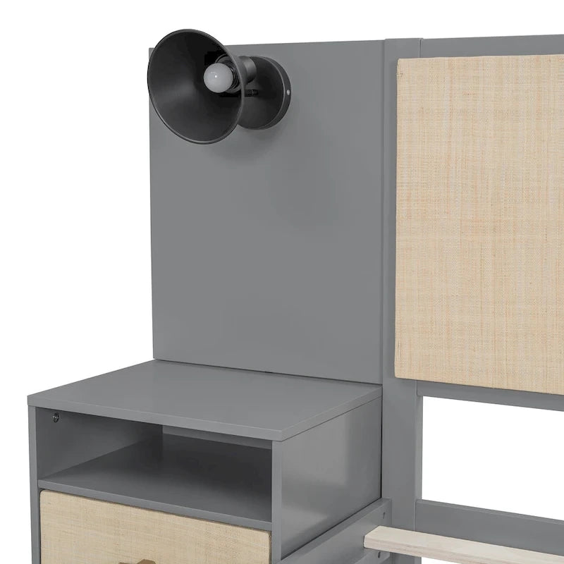 Lit plateforme en bois massif Queen size