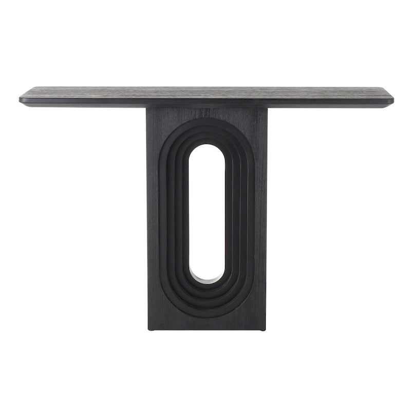 Console en bois avec piédestal ovale sculpté