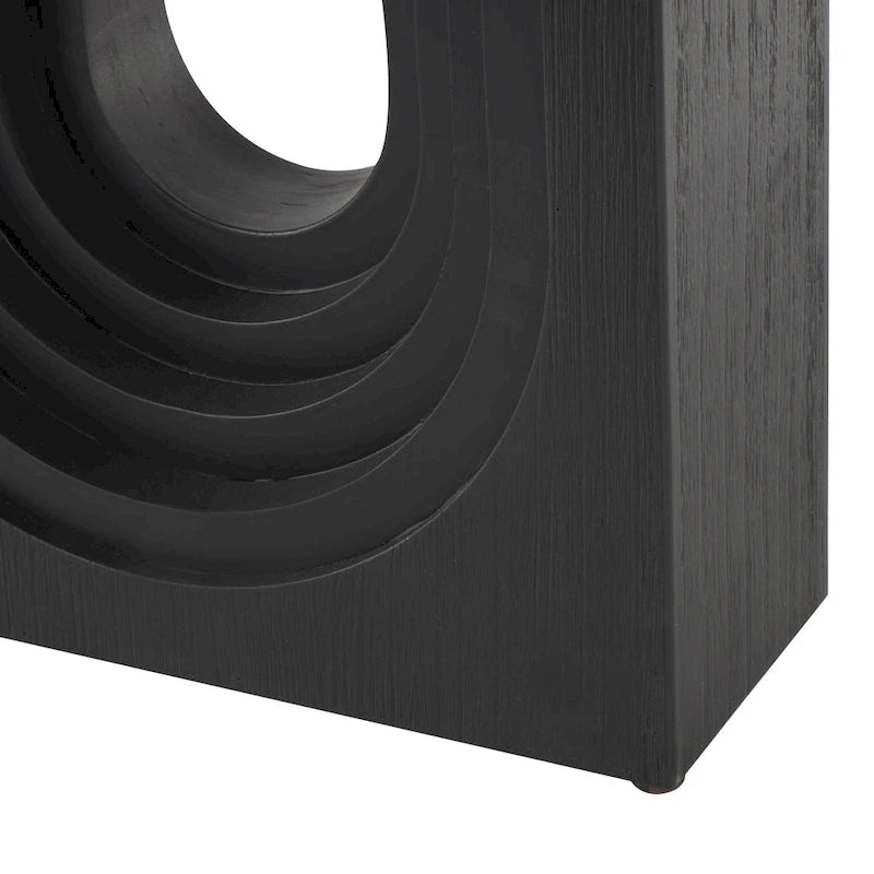 Console en bois avec piédestal ovale sculpté