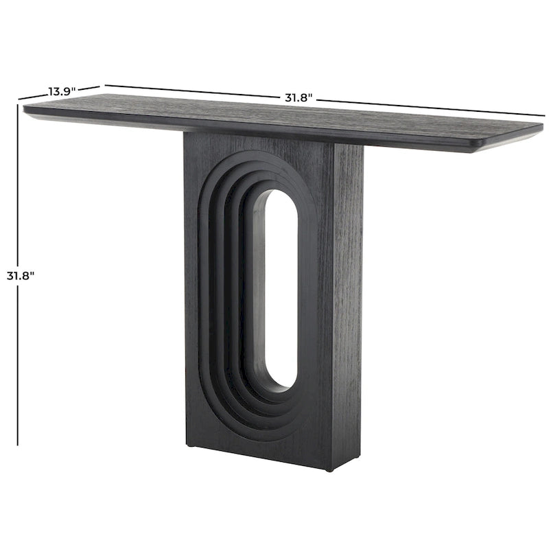 Console en bois avec piédestal ovale sculpté