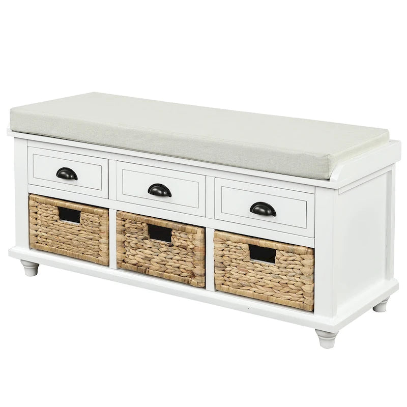 Banc de rangement style campagnard