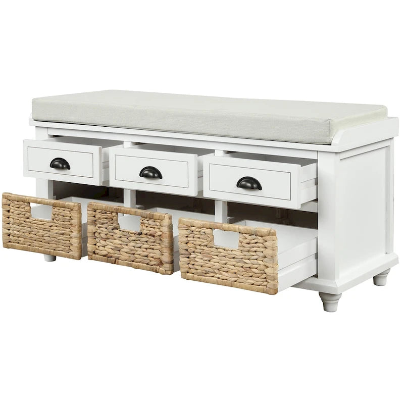 Banc de rangement style campagnard