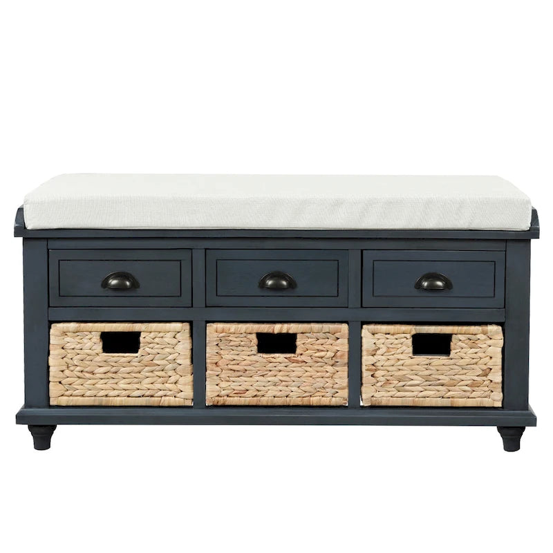 Banc de rangement style campagnard