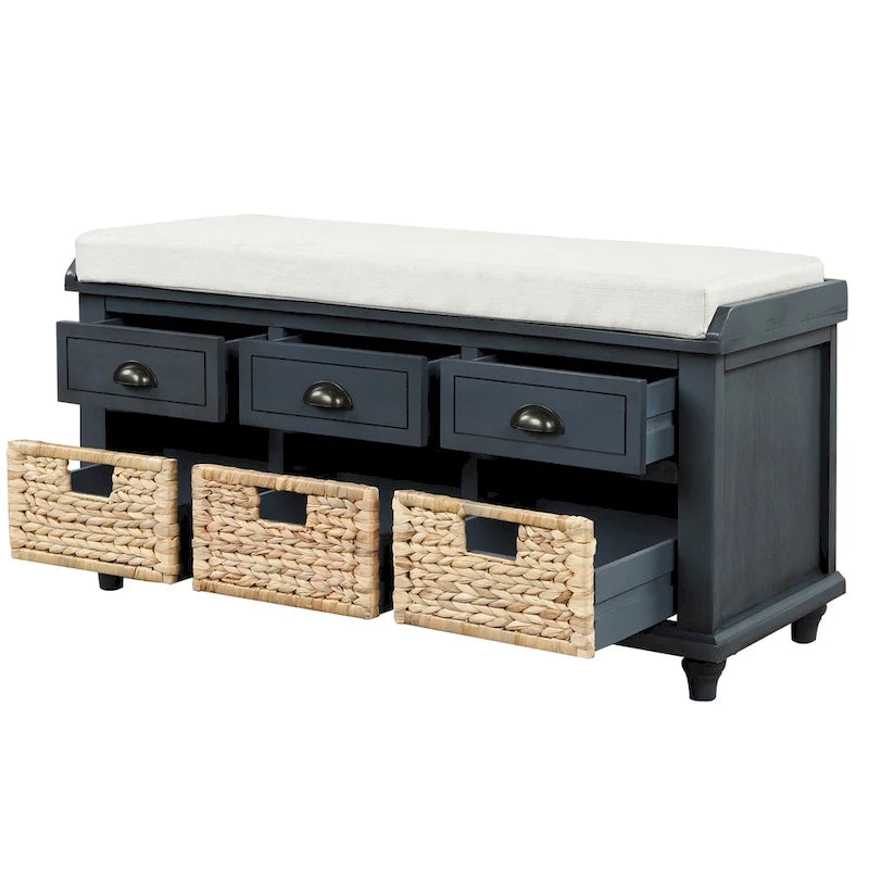 Banc de rangement style campagnard
