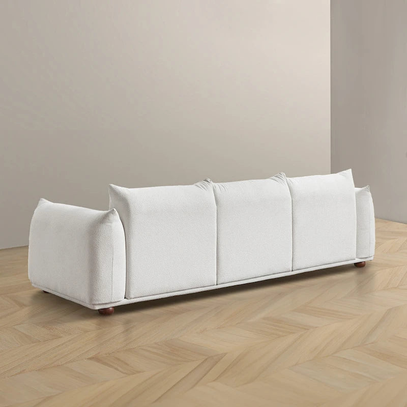 Canapé de luxe Mid-Century Moderne en bouclette/velours