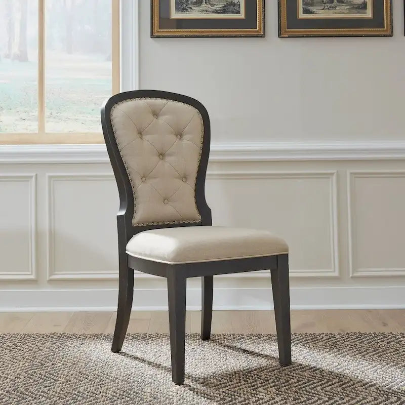 Chaise d'appoint rembourrée à dossier touffeté Americana Farmhouse (lot de 2)