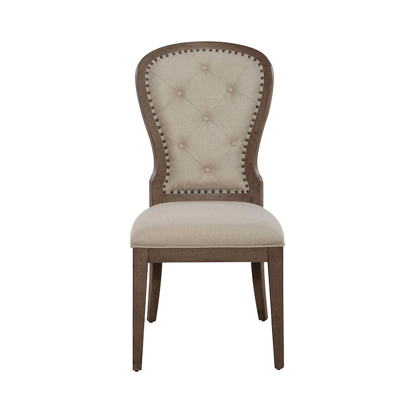 Chaise d'appoint rembourrée à dossier touffeté Americana Farmhouse (lot de 2)