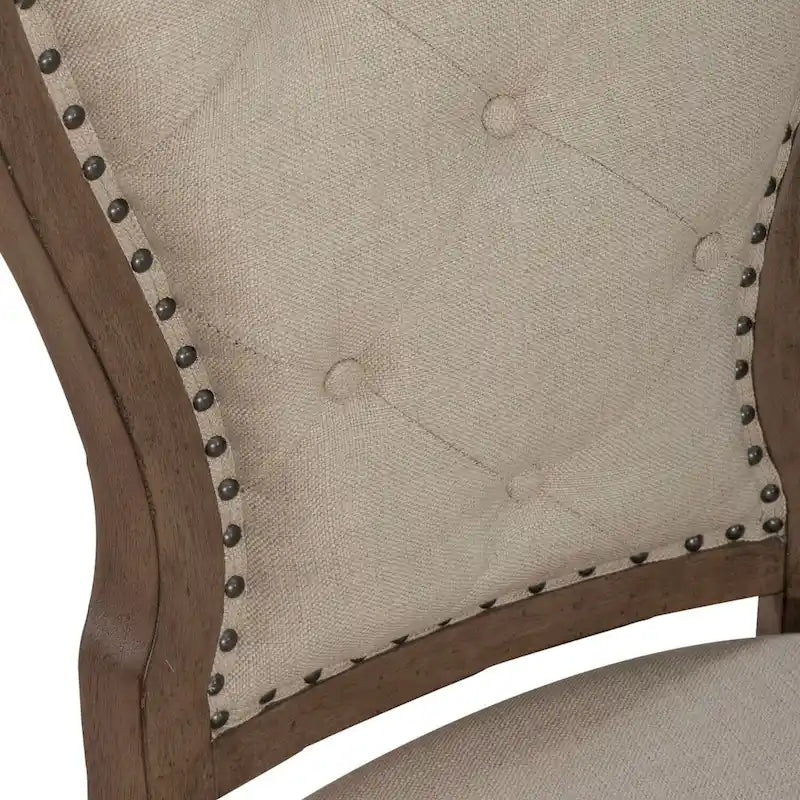 Chaise d'appoint rembourrée à dossier touffeté Americana Farmhouse (lot de 2)