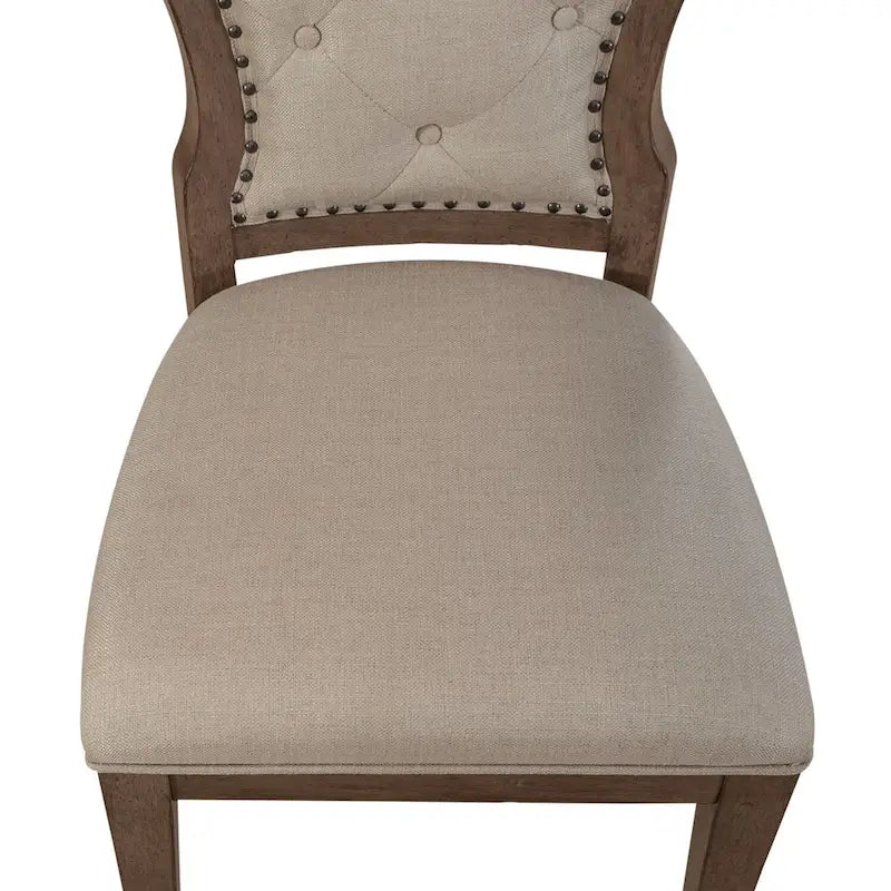 Chaise d'appoint rembourrée à dossier touffeté Americana Farmhouse (lot de 2)