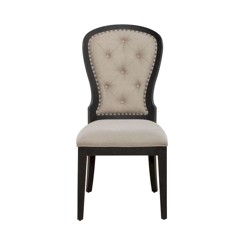Chaise d'appoint rembourrée à dossier touffeté Americana Farmhouse (lot de 2)