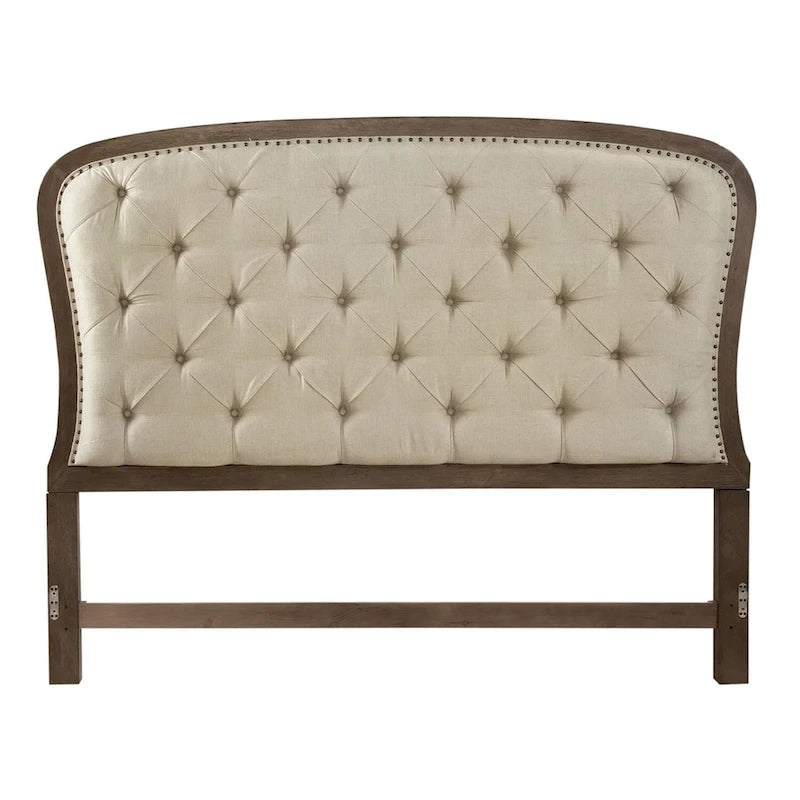 Tête de lit capitonnée Taupe Queen
