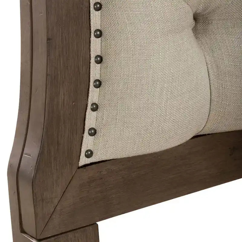 Tête de lit capitonnée Taupe Queen