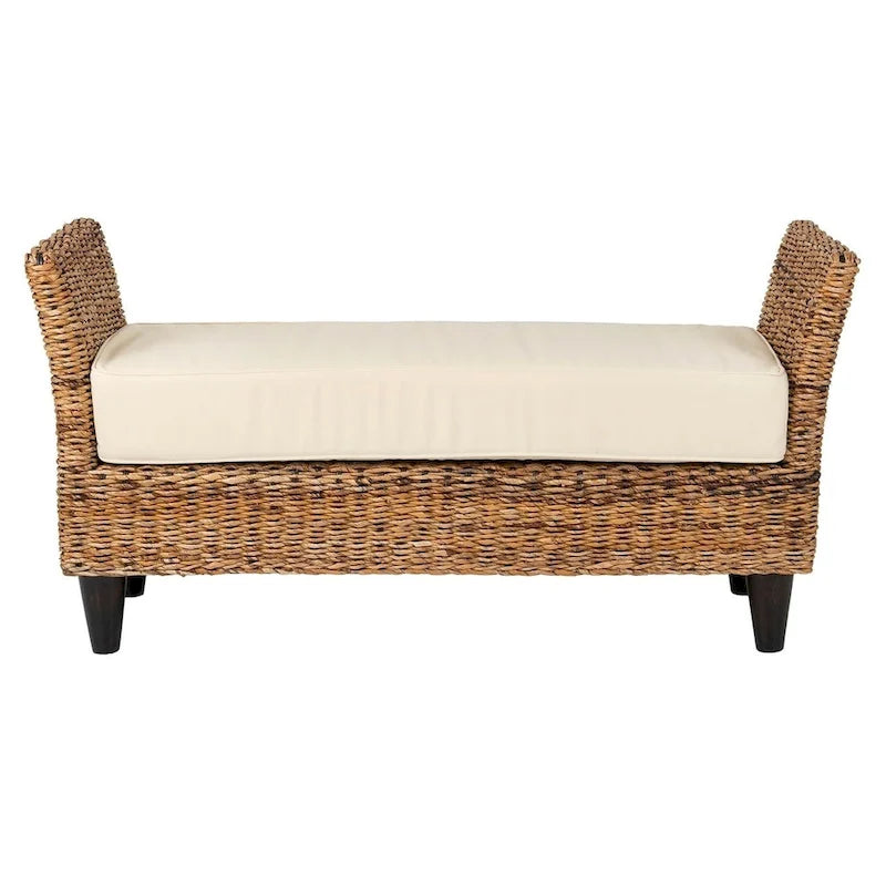Banc rembourré en fibre de bananier naturelle