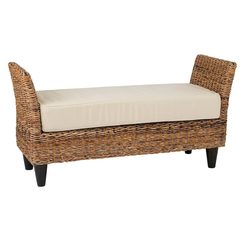 Banc rembourré en fibre de bananier naturelle