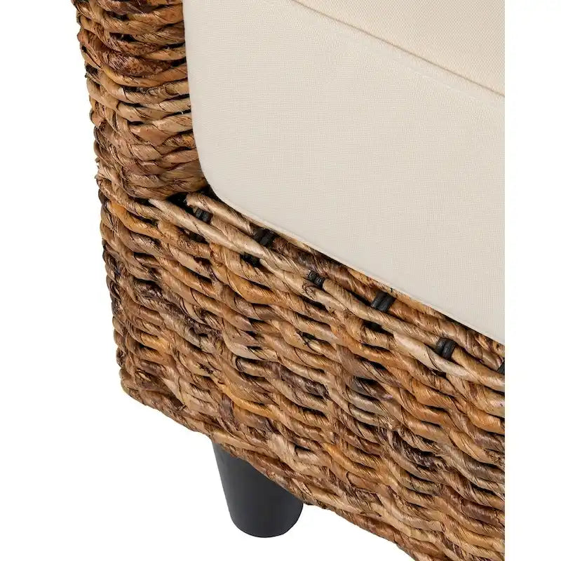 Banc rembourré en fibre de bananier naturelle