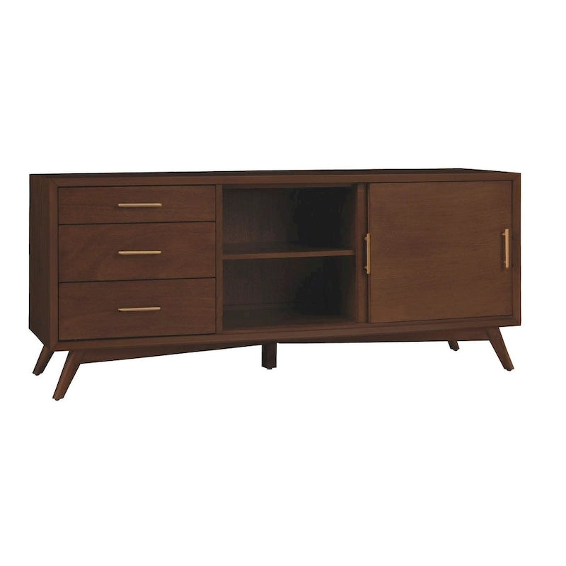 Grand meuble TV — Fini noyer — 64" L x 19" P x 27" H