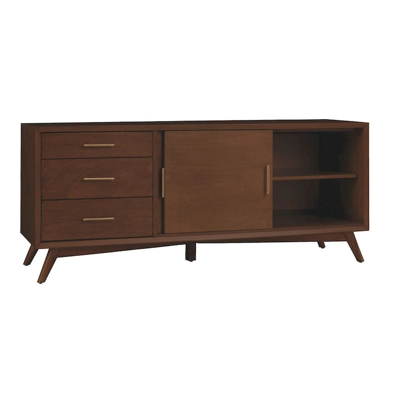 Grand meuble TV — Fini noyer — 64" L x 19" P x 27" H