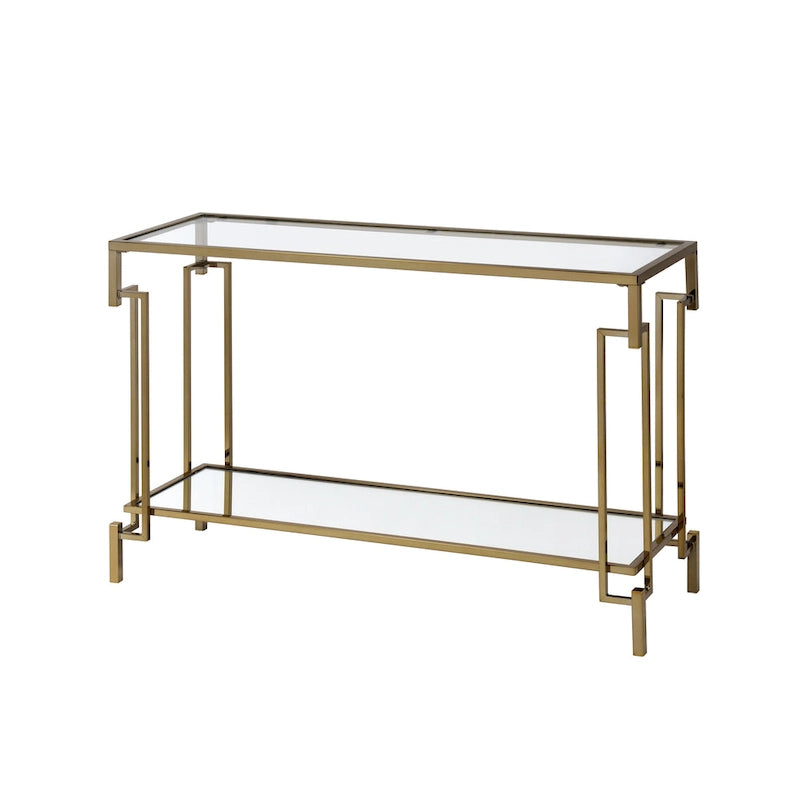Table de canapé à plateau en verre simple couche de 43 pouces