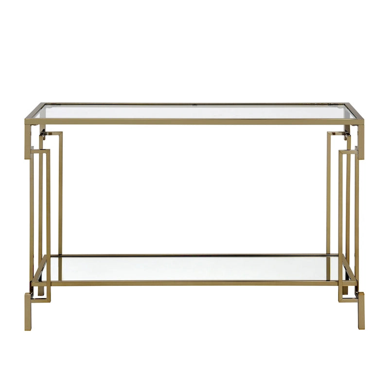 Table de canapé à plateau en verre simple couche de 43 pouces