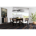 Brentwood Black Wood Round Dining Table