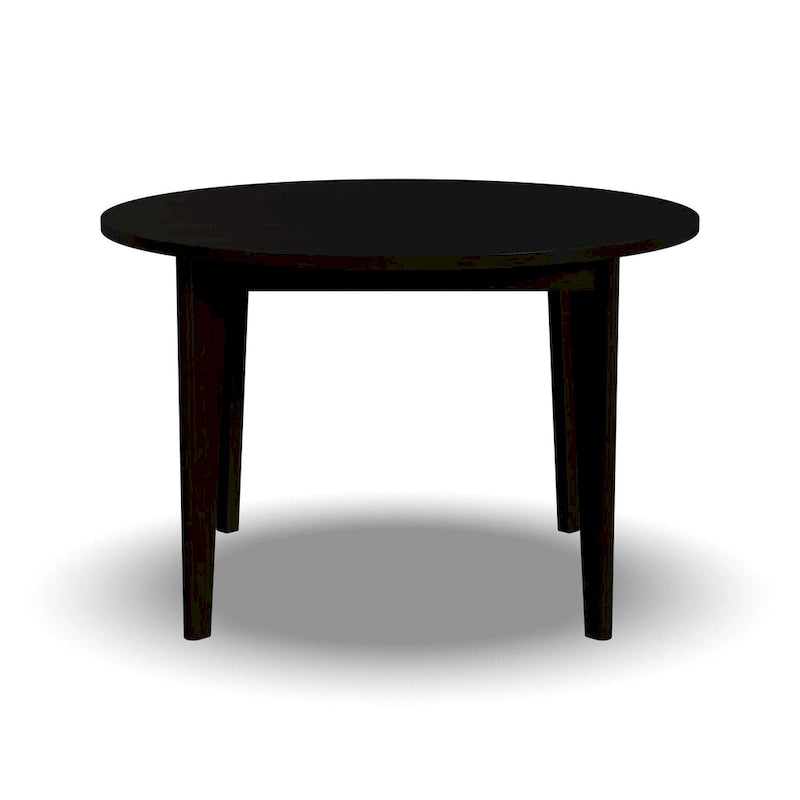 Table à manger ronde en bois noir