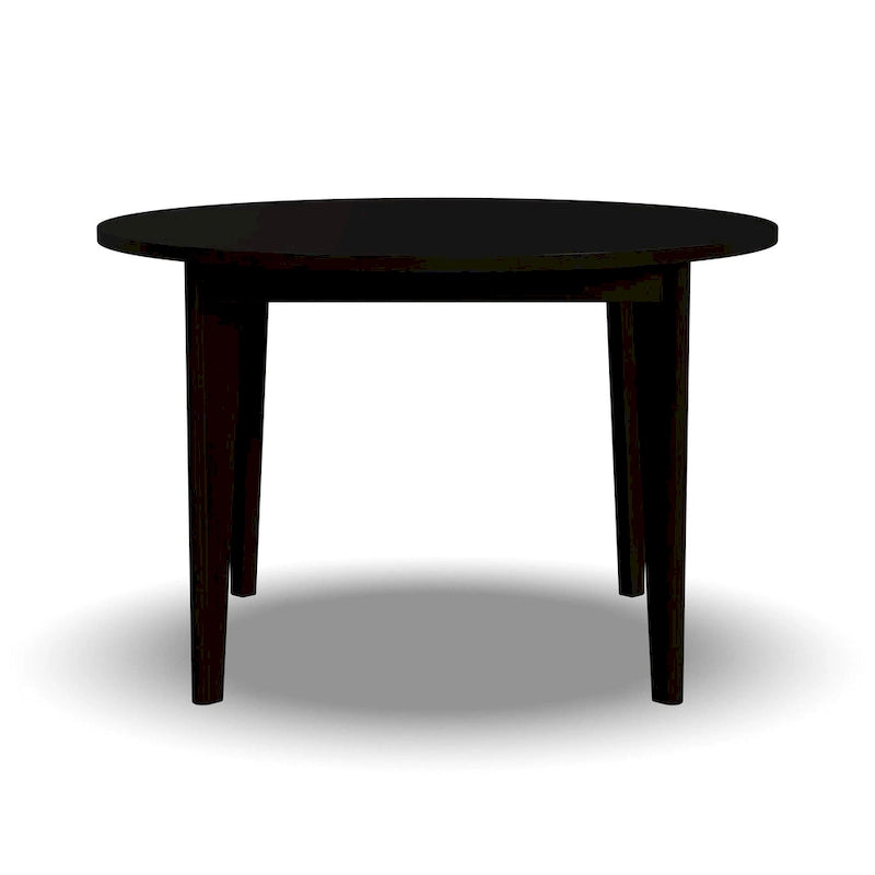 Table à manger ronde en bois noir