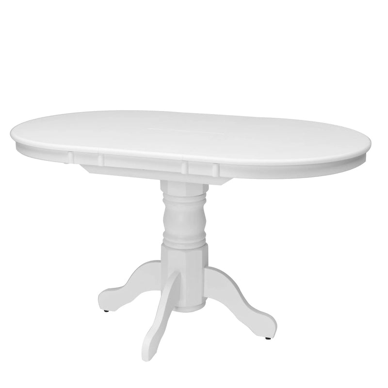 Table de salle à manger ovale à piédestal extensible