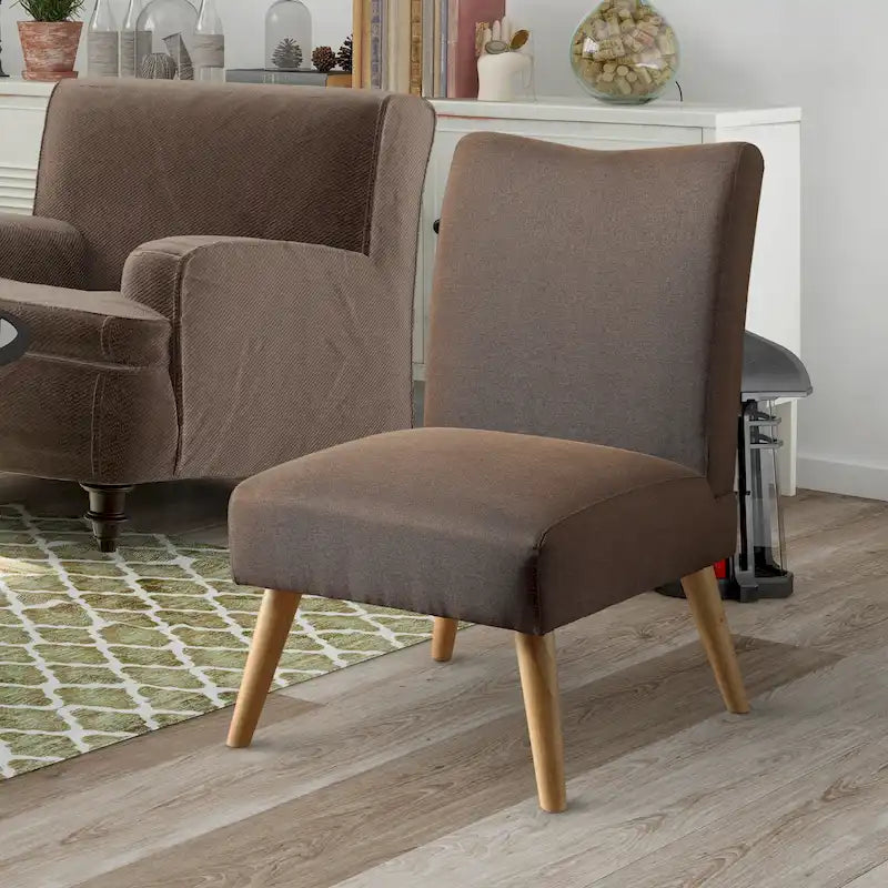 Fauteuil d'appoint rembourré en tissu Pind Mid-Century Modern par Furniture of America