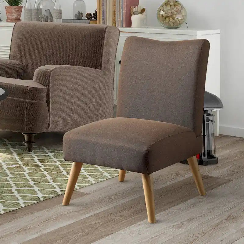 Fauteuil d'appoint rembourré en tissu Pind Mid-Century Modern par Furniture of America
