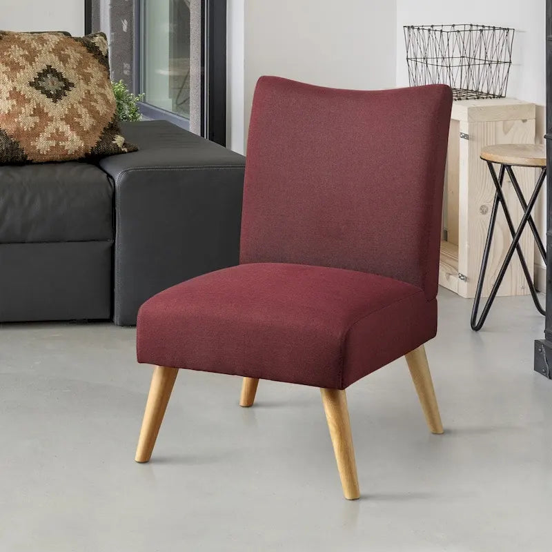 Fauteuil d'appoint rembourré en tissu Pind Mid-Century Modern par Furniture of America