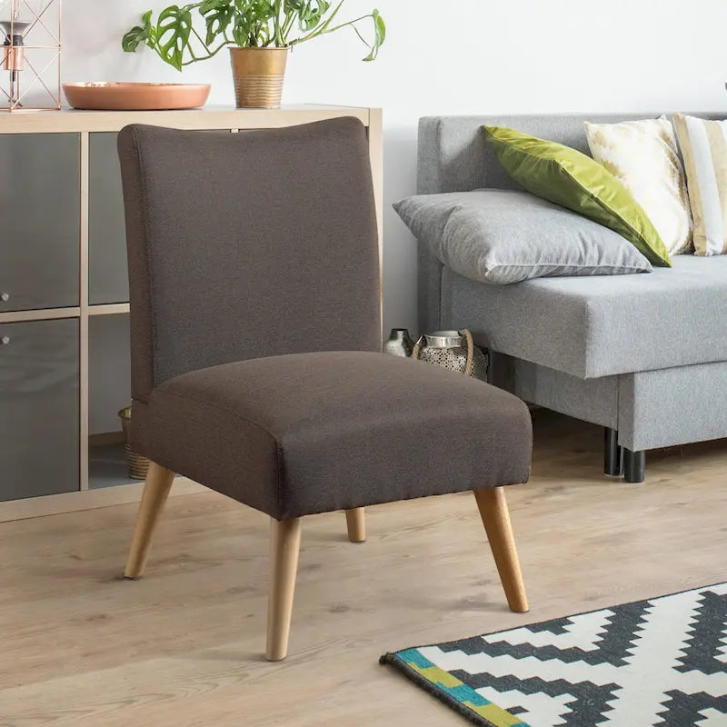Fauteuil d'appoint rembourré en tissu Pind Mid-Century Modern par Furniture of America