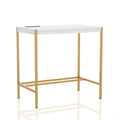 Bureau d'ordinateur moderne en acier de 30 pouces avec ports USB