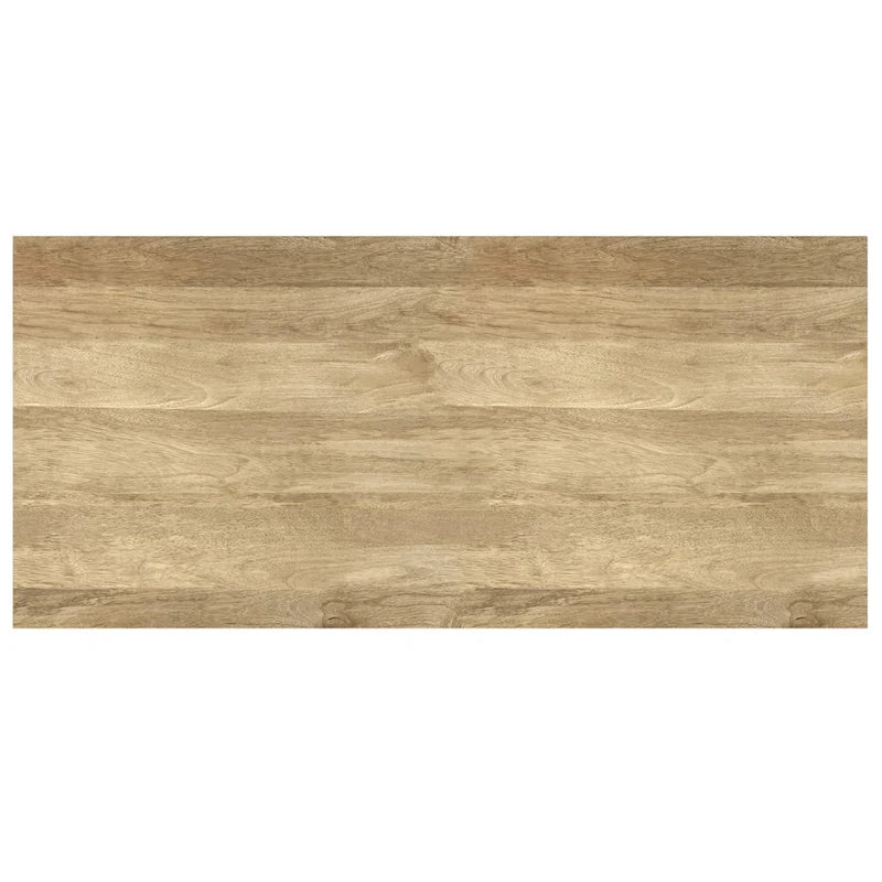 Table basse rectangulaire moderne en bois massif et métal