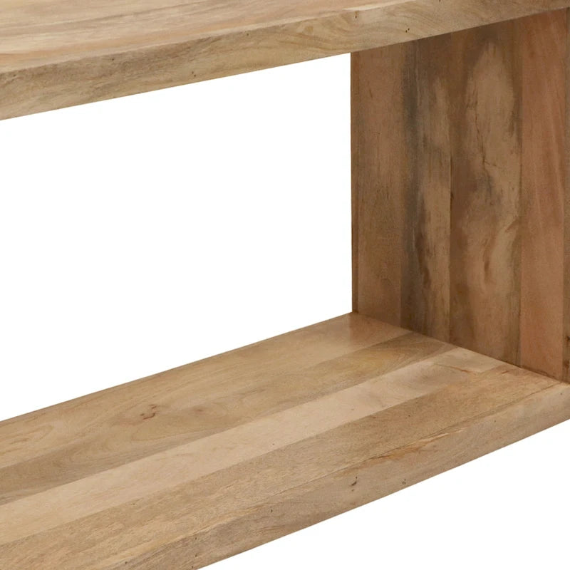Console en manguier de 52 pouces, avec casier ouvert et 1 étagère