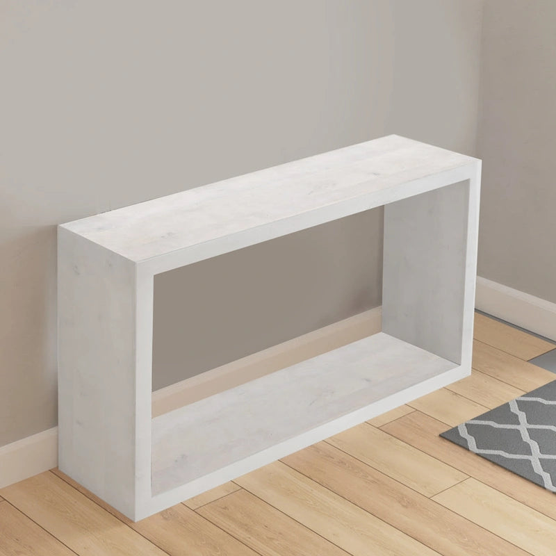 Console en manguier de 52 pouces, avec casier ouvert et 1 étagère
