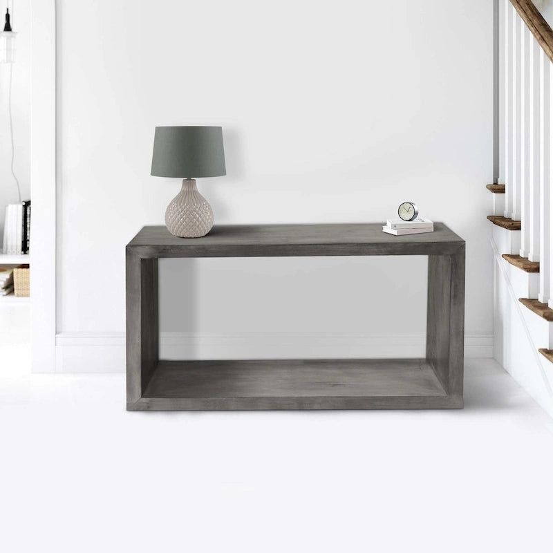 Console en manguier de 52 pouces, avec casier ouvert et 1 étagère