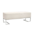 Banc rembourré en acier inoxydable