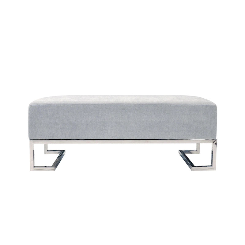 Banc rembourré en acier inoxydable