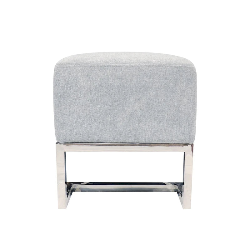 Banc rembourré en acier inoxydable