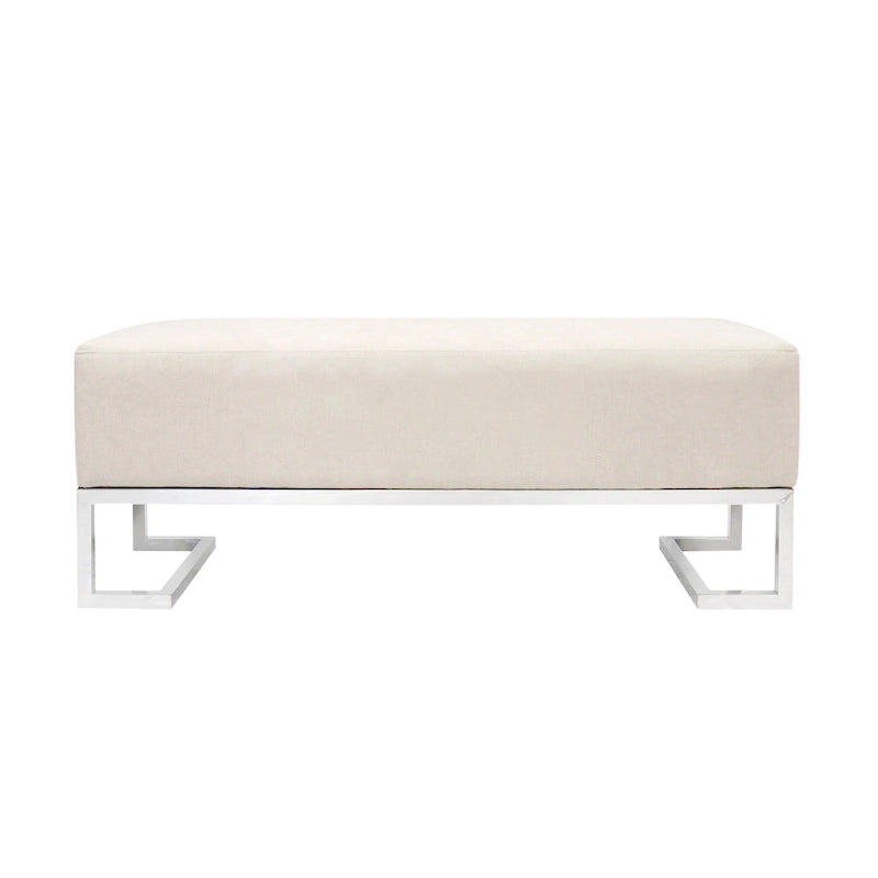 Banc rembourré en acier inoxydable