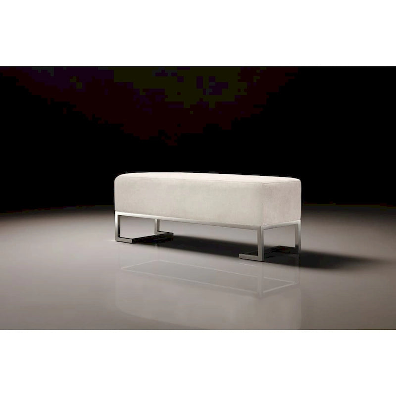 Banc rembourré en acier inoxydable