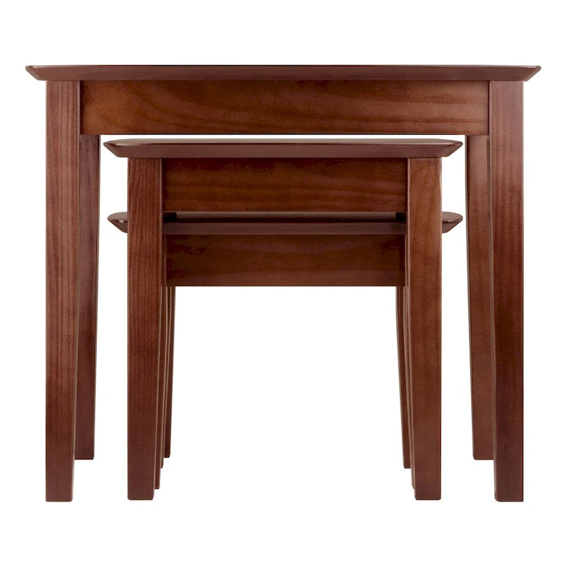 Ensemble de 3 tables gigognes, Noyer - 26,8 x 18,7 x 21,9